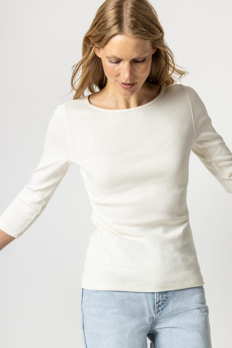 3/4 Sleeve Boatneck