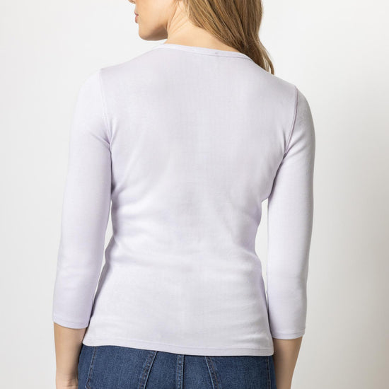 3/4 Sleeve Crew in color Lily Image A2
