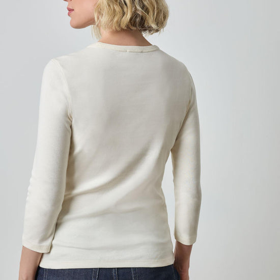 3/4 Sleeve Crew in color Rope Image A2
