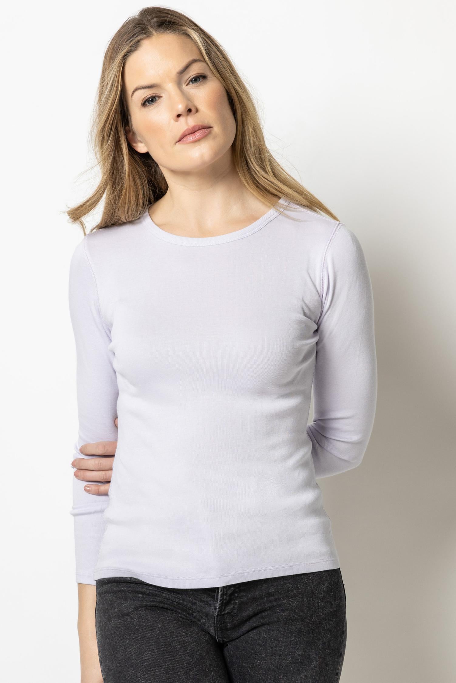 Long Sleeve Crew in color Lily Image A1