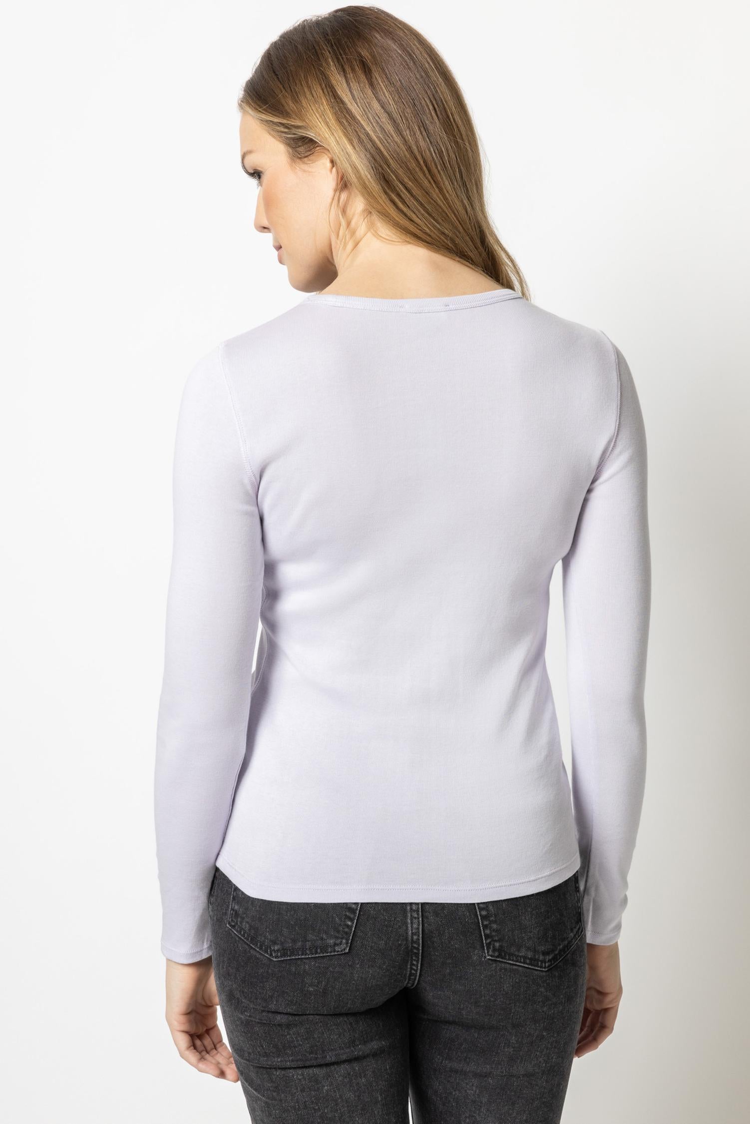 Long Sleeve Crew in color Lily Image A2