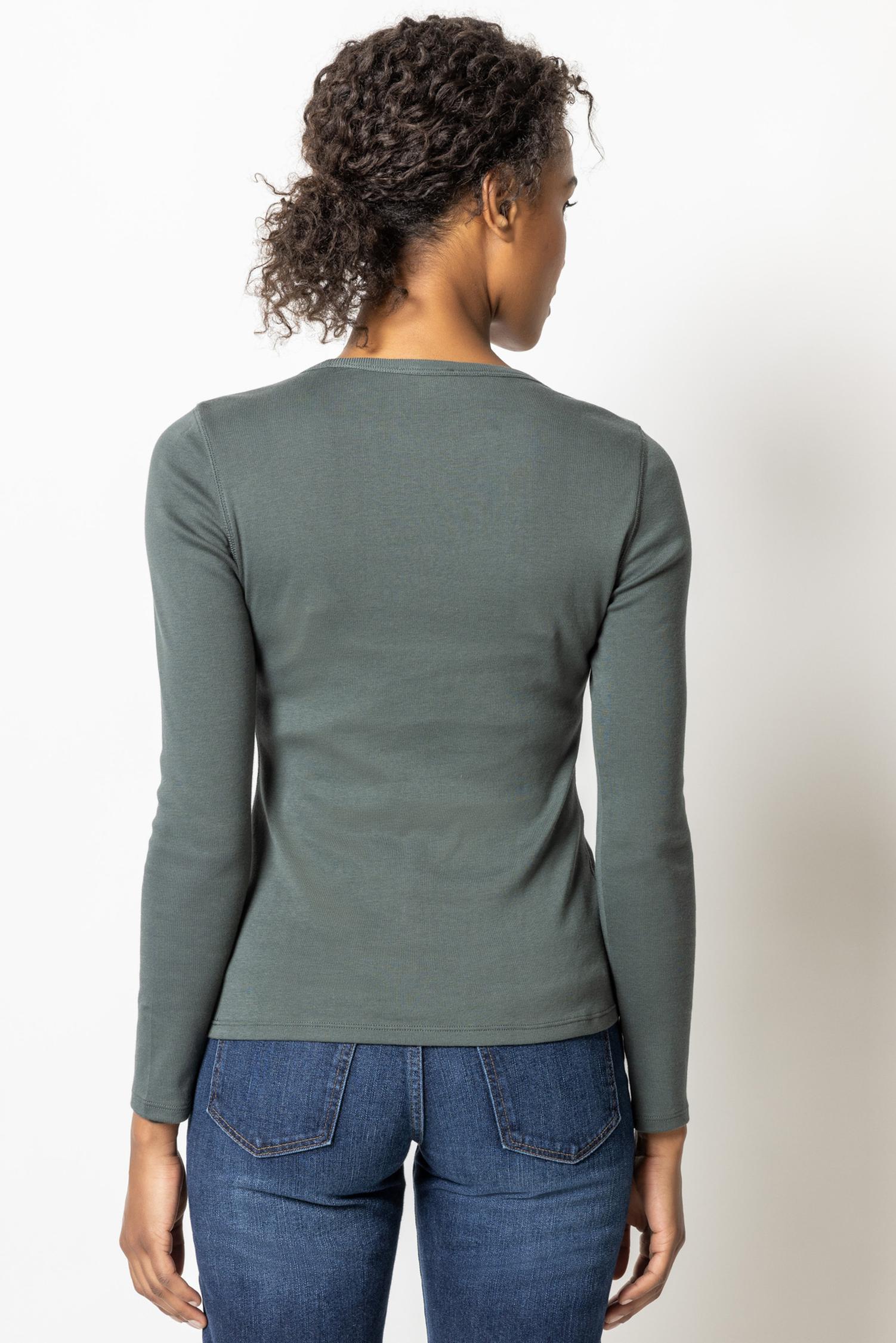 Long Sleeve Crew in color Mineral Image A2