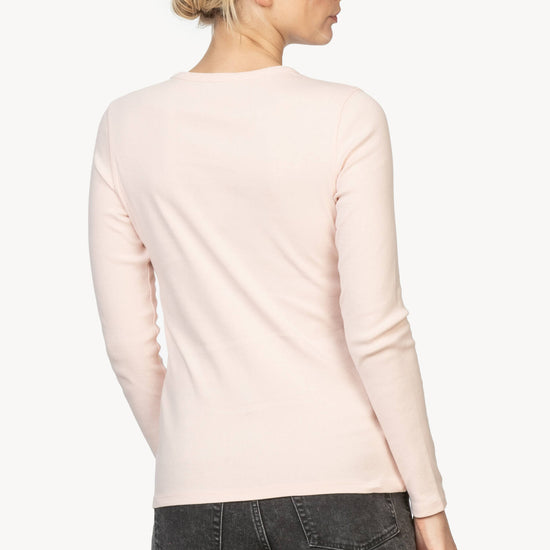 Long Sleeve Crew in color Peony Image A2