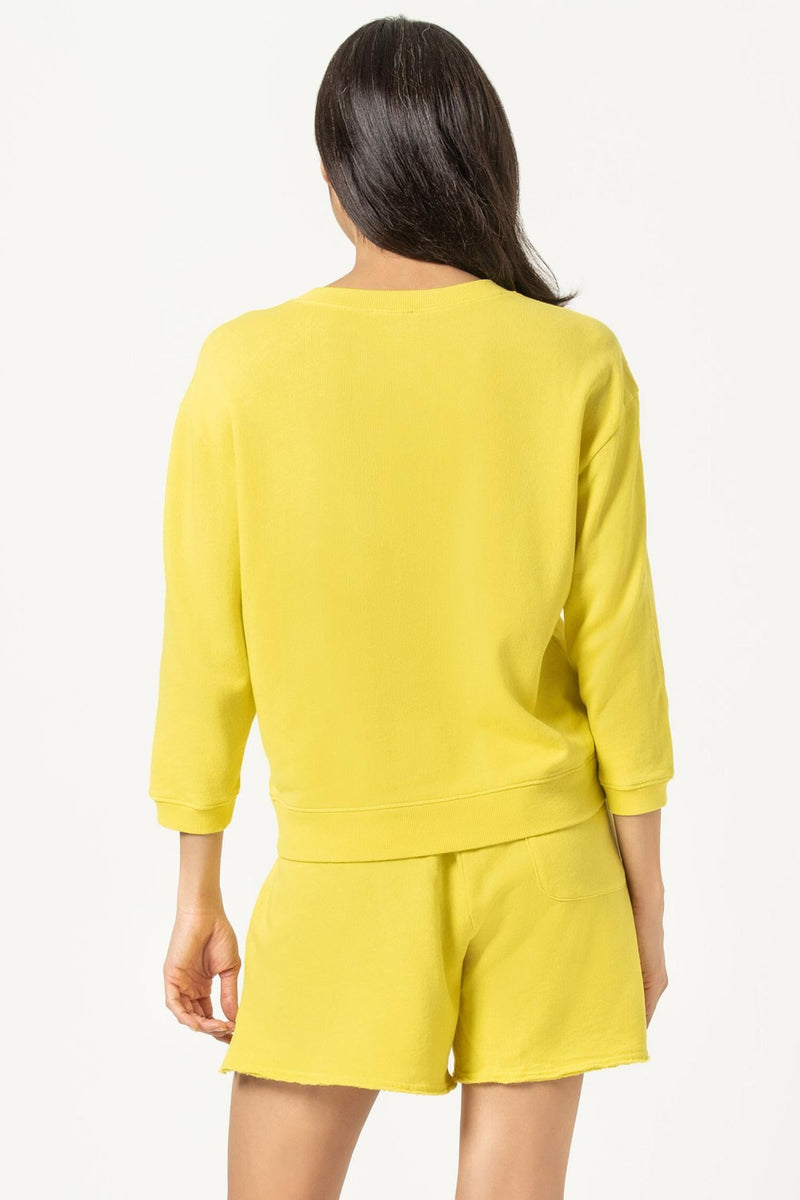 3/4 Sleeve Henley - Lemongrass / Small - Lilla P