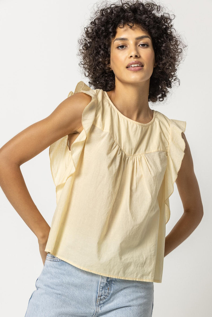 Sleeveless Ruffle Top