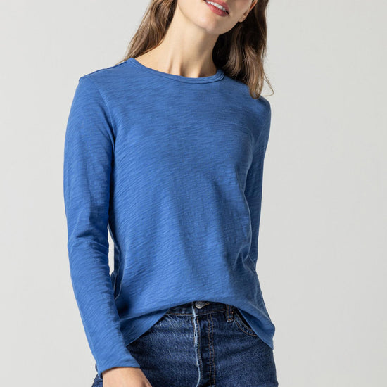 Long Sleeve Crewneck in color Admiral Image A1
