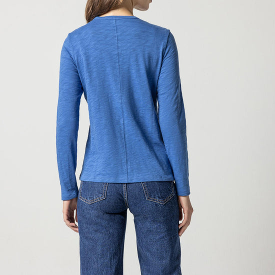 Long Sleeve Crewneck in color Admiral Image A2