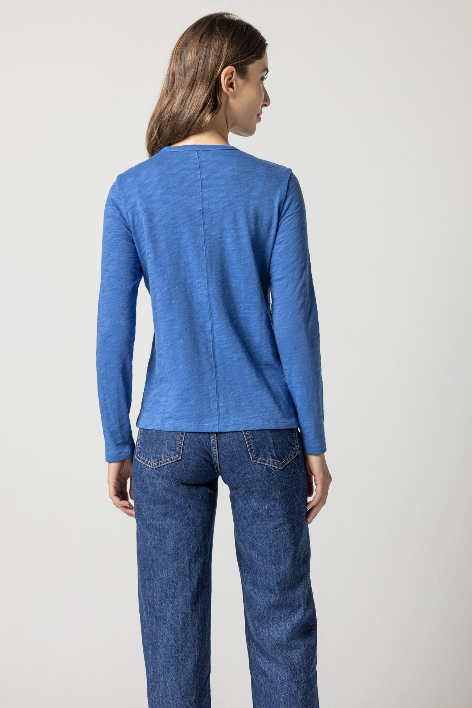 Long Sleeve Crewneck in color Admiral Image A2