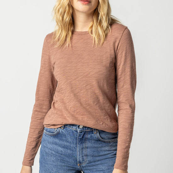 Long Sleeve Crewneck in color Clove Image A1