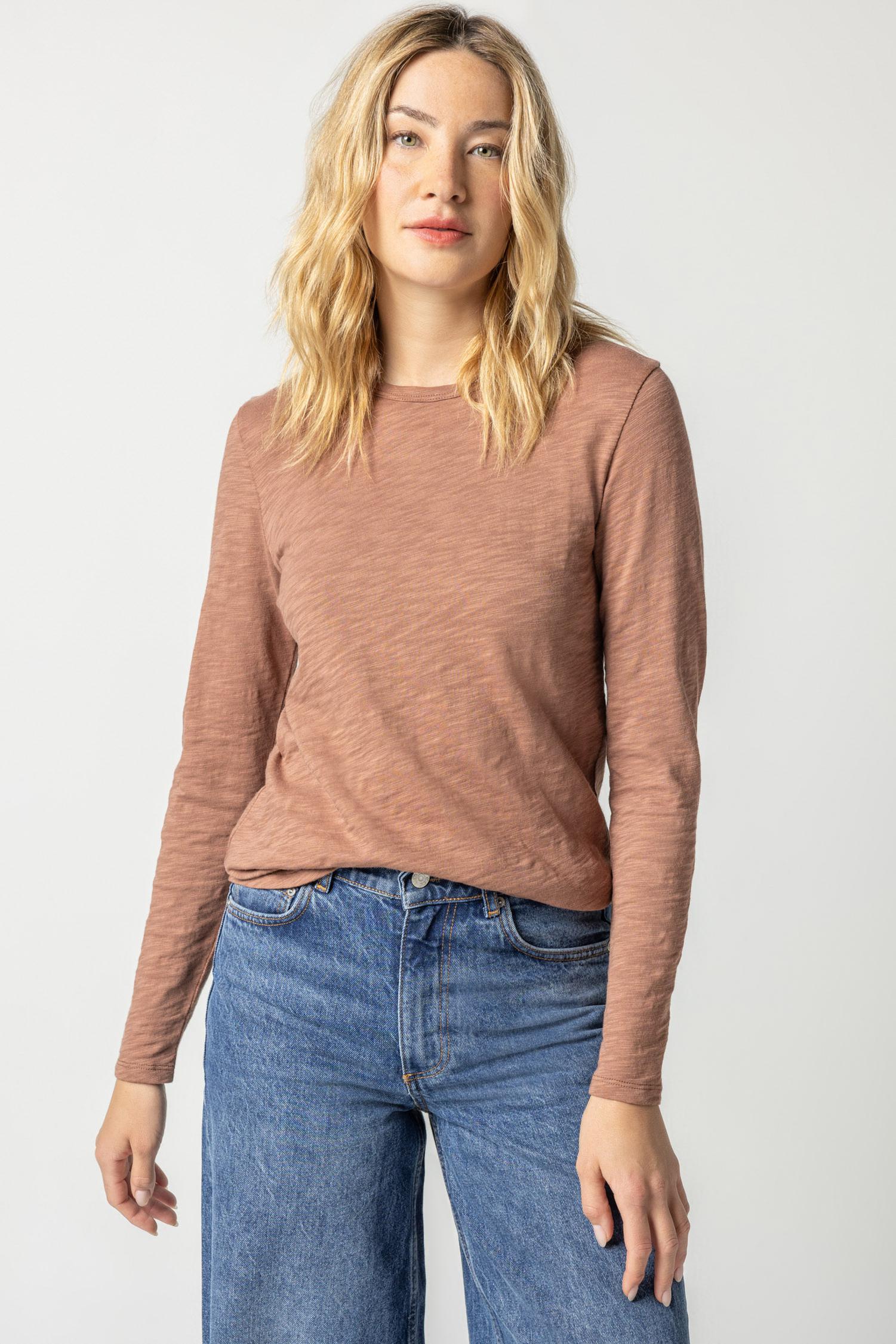 Long Sleeve Crewneck in color Clove Image A1