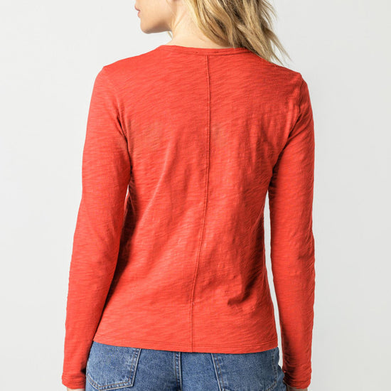 Long Sleeve Crewneck in color Poppy Image A2