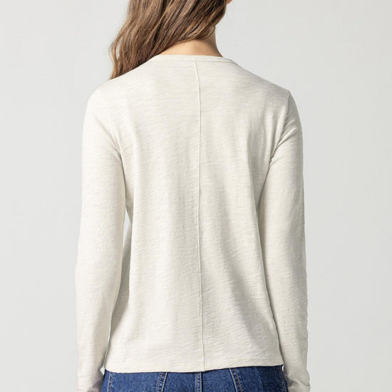 Long Sleeve Crewneck in color Talc Image A2