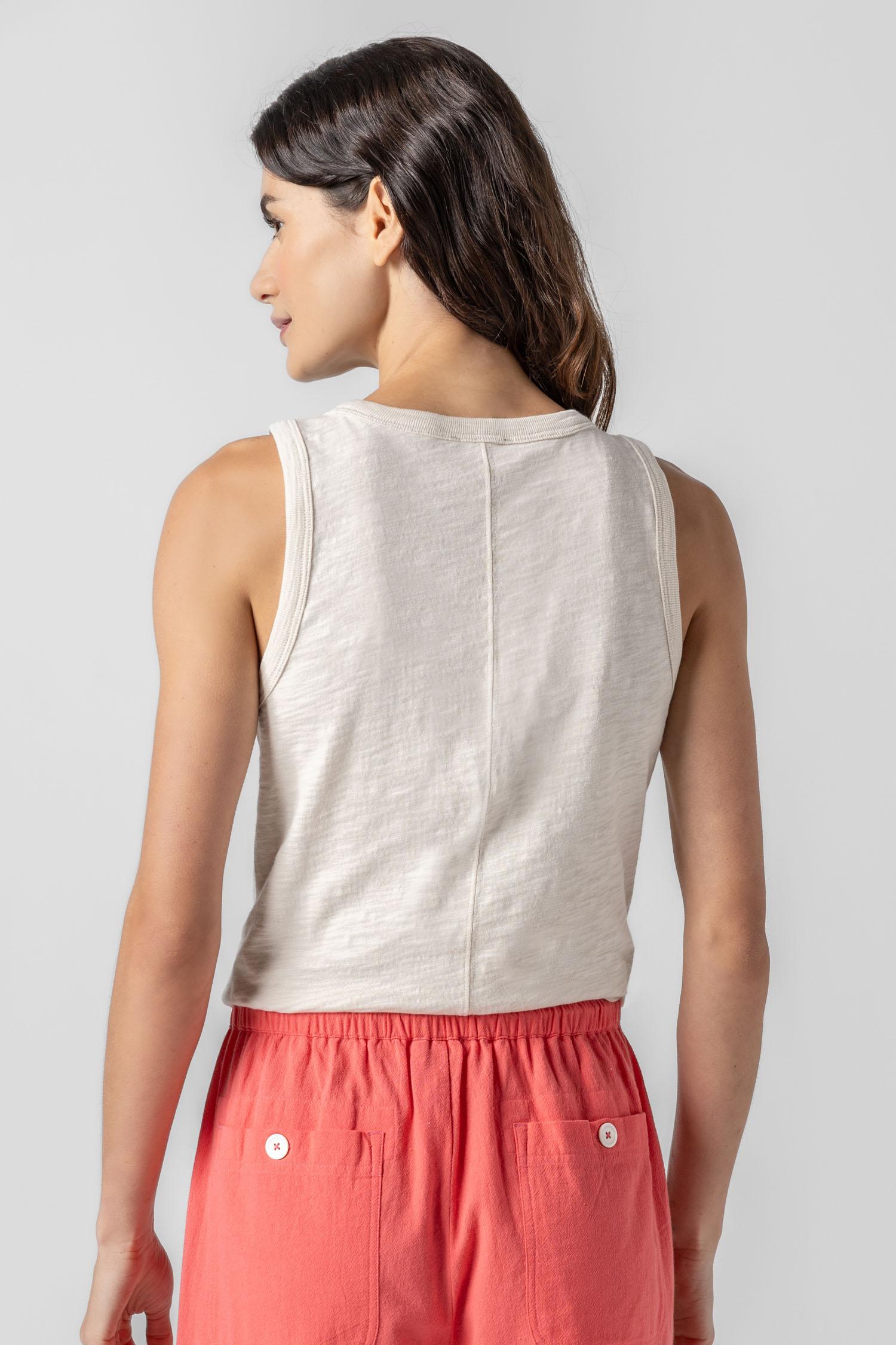 Back Seam Tank in color Canvas Image A2