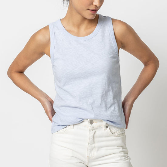Back Seam Tank in color Hyacinth Image A1