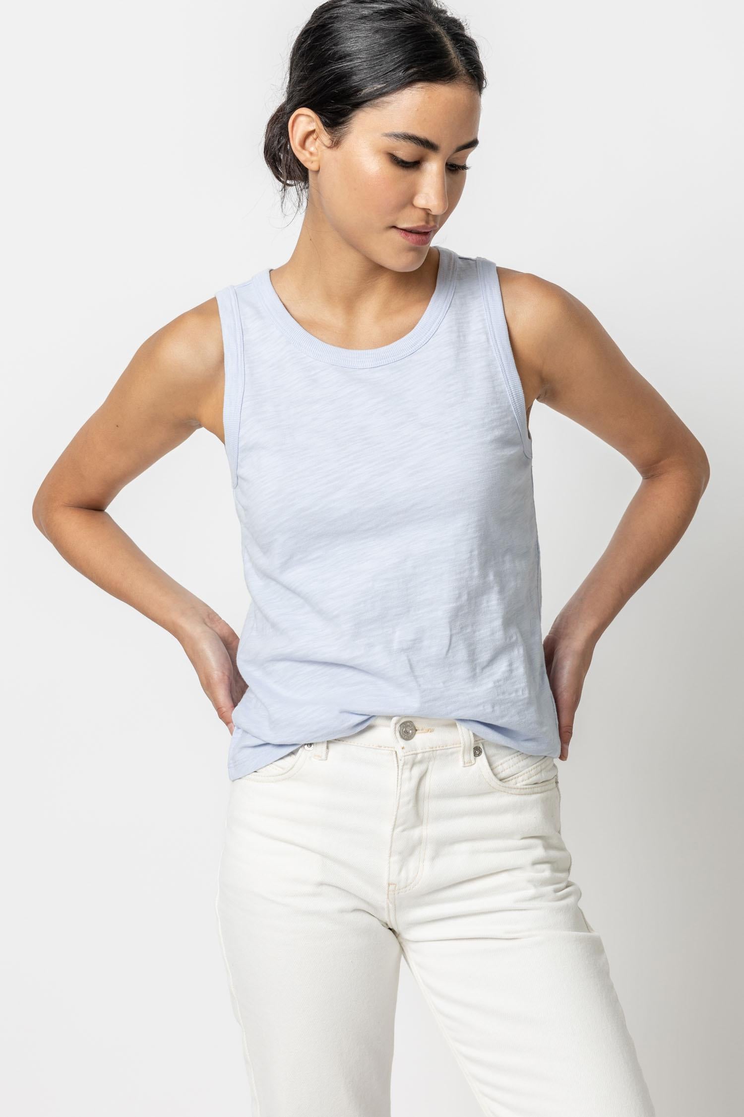 Back Seam Tank in color Hyacinth Image A1