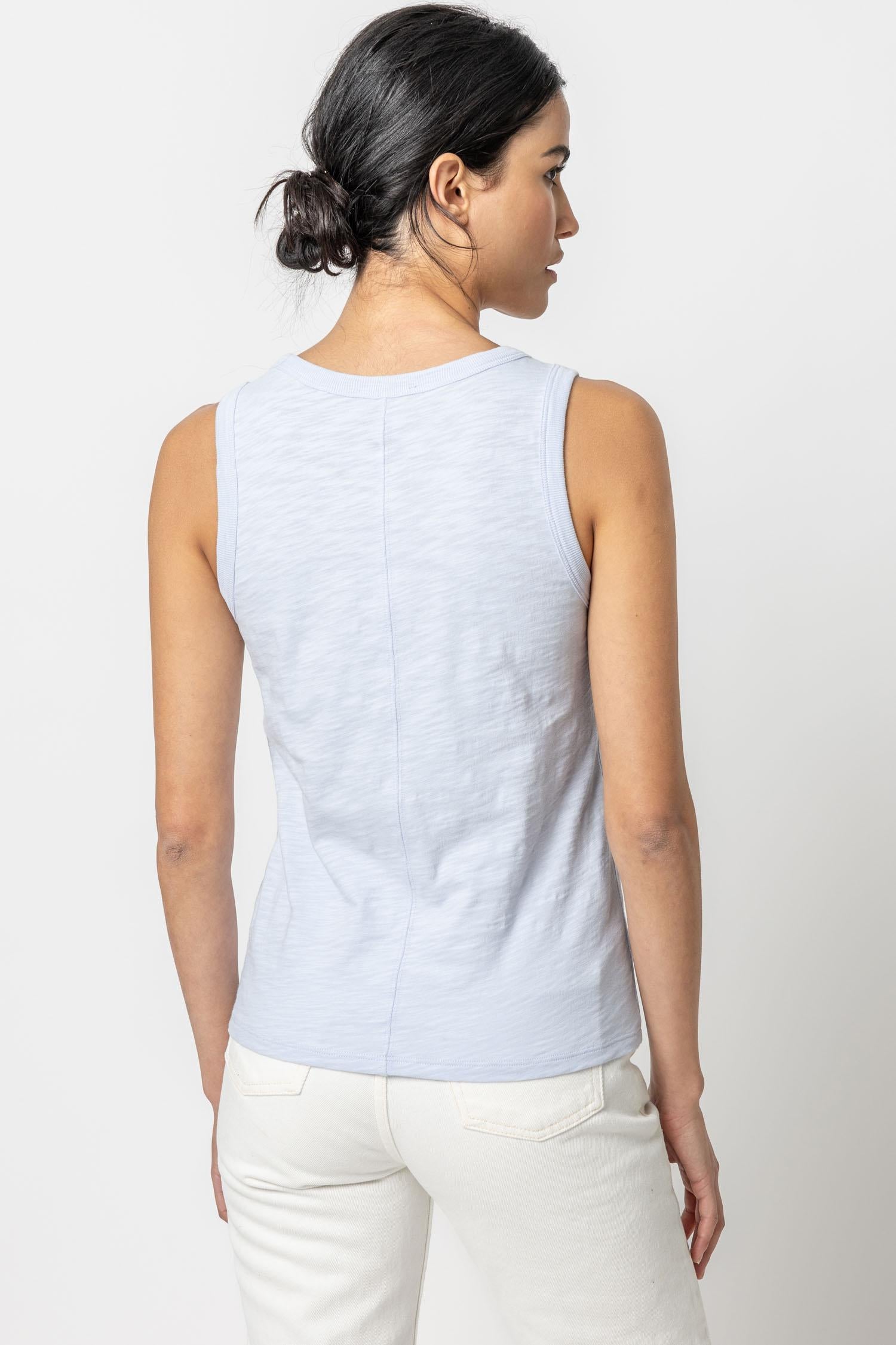 Back Seam Tank in color Hyacinth Image A2