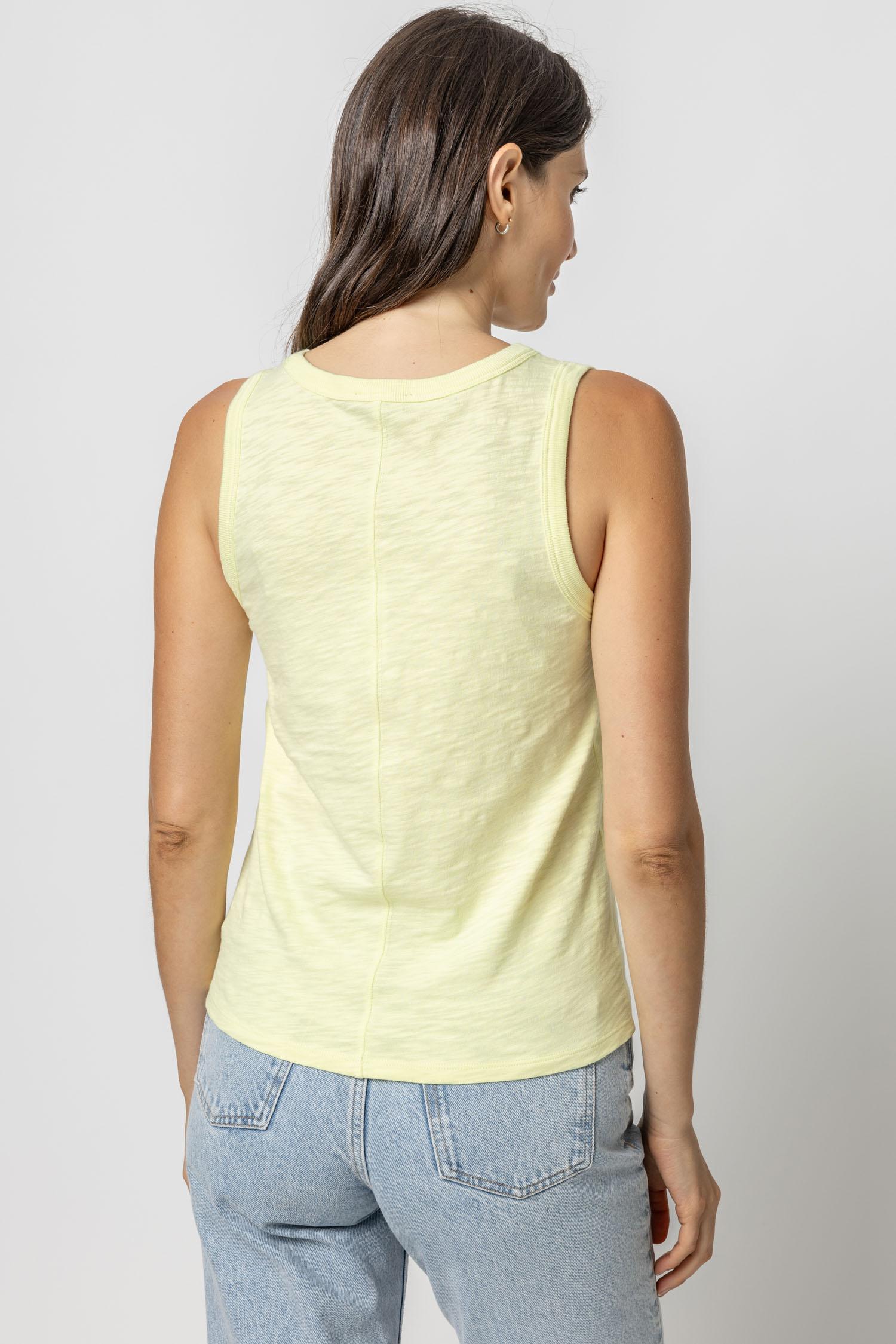 Back Seam Tank in color Limelight Image A2