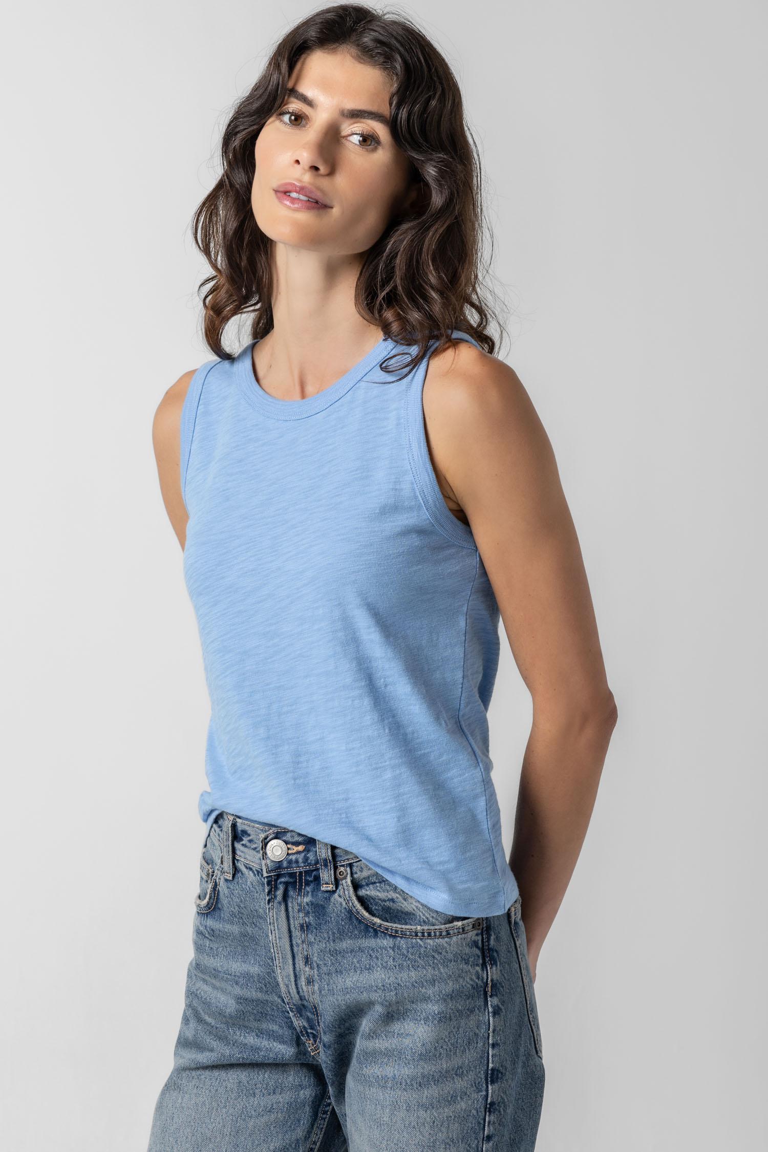 Back Seam Tank in color Malibu Image A1