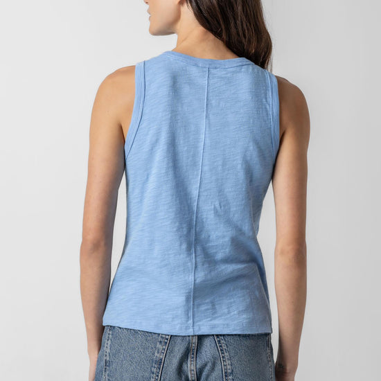 Back Seam Tank in color Malibu Image A2