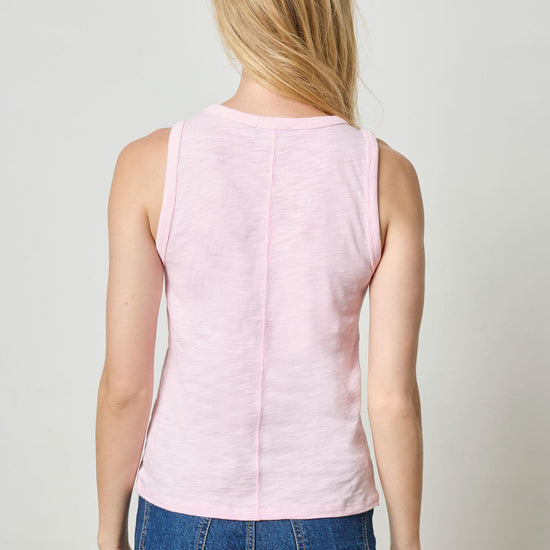 Back Seam Tank in color Peony Image A2