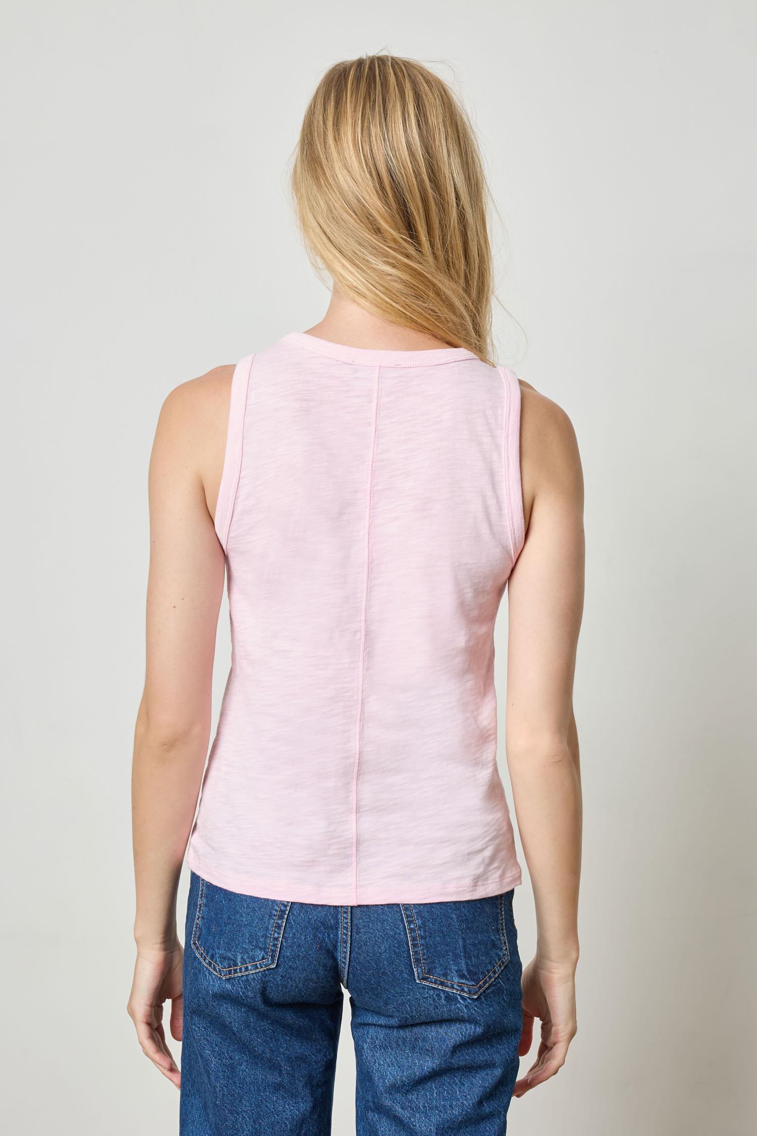 Back Seam Tank in color Peony Image A2