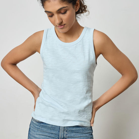 Back Seam Tank in color Spa Image A1