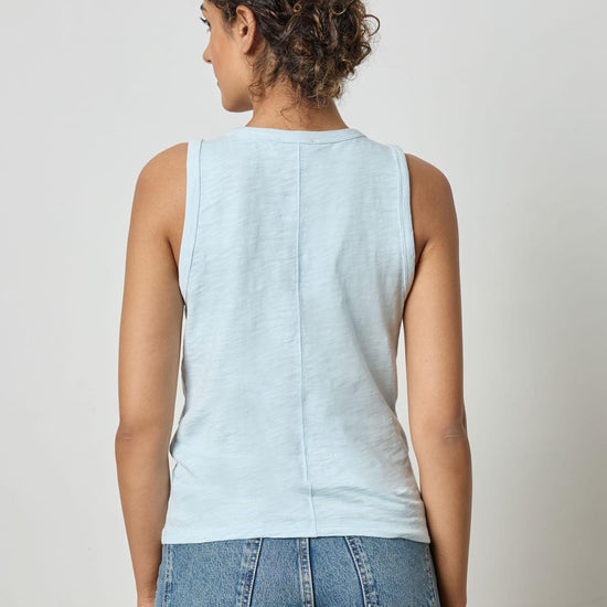 Back Seam Tank in color Spa Image A2