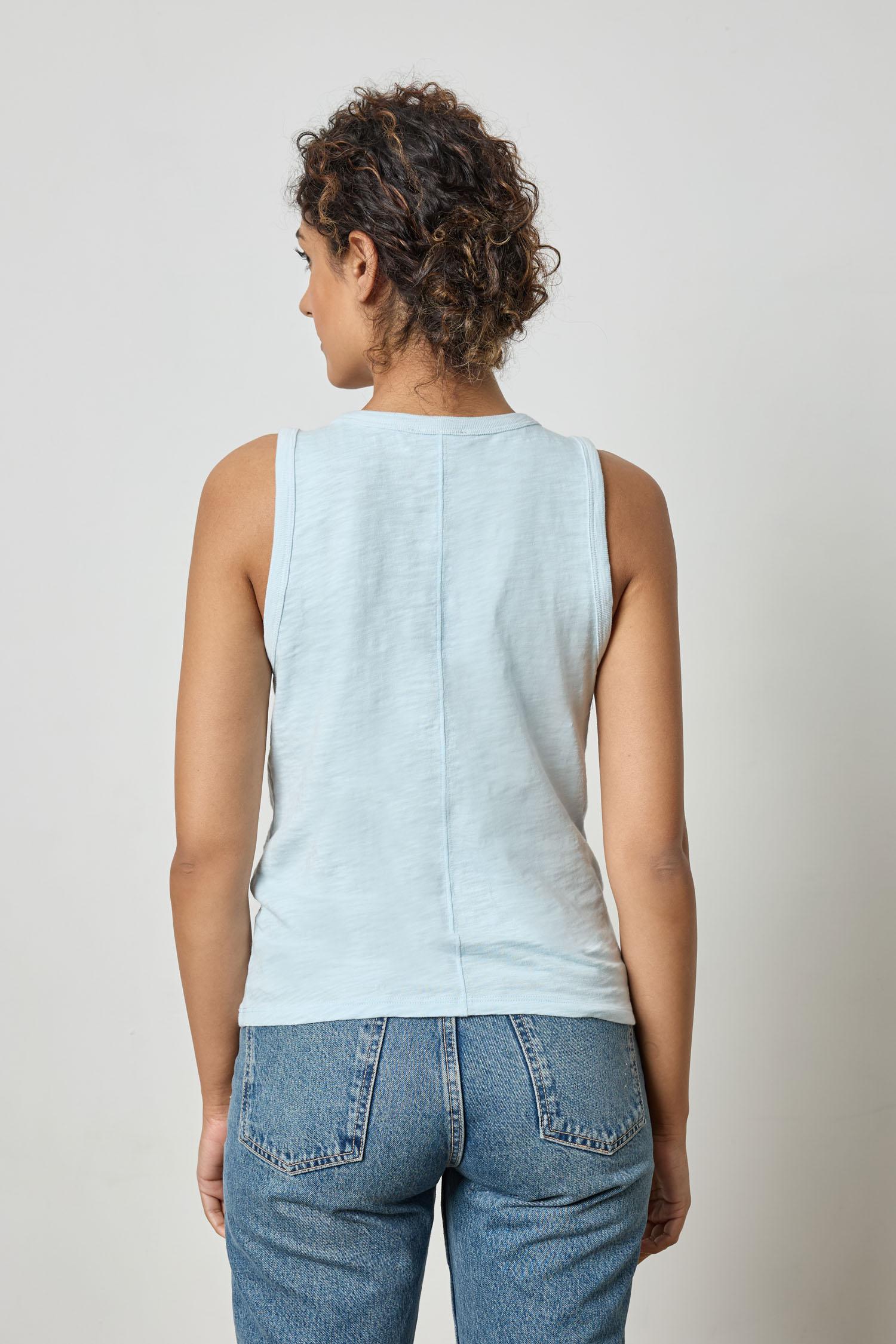 Back Seam Tank in color Spa Image A2