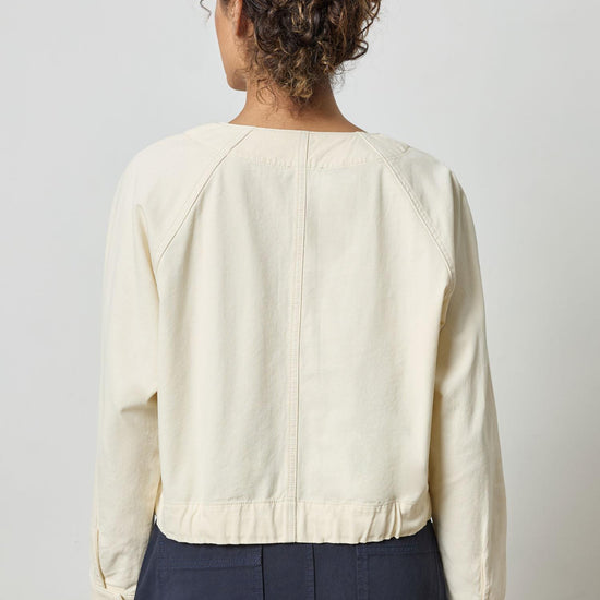 Drawstring Waist Jacket Womens Jacket Oyster A2