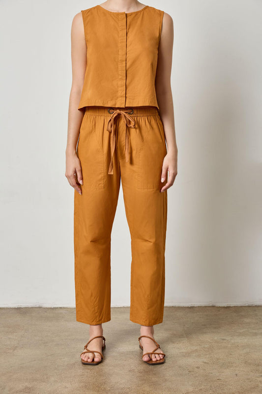 Everyday Poplin Pant in color Marmalade Image A1