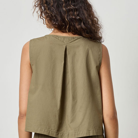 Hidden Placket Top Womens Top Kelp A2