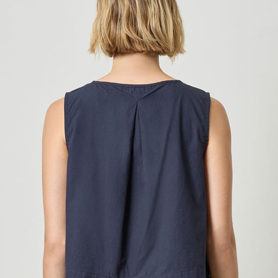 Hidden Placket Top Womens Top Navy A2