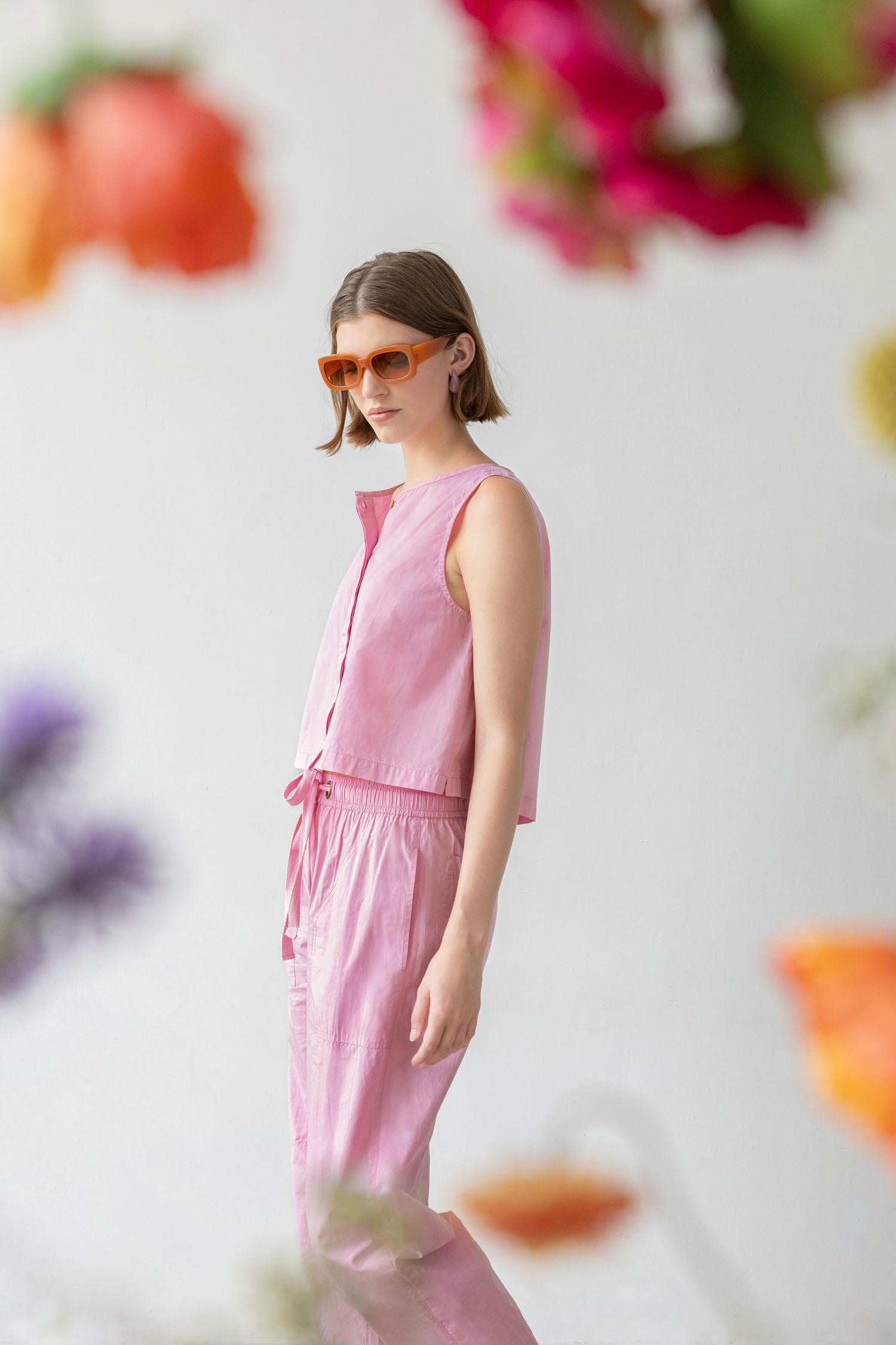 Hidden Placket Top Womens Top Taffy C2