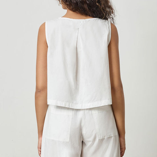 Hidden Placket Top Womens Top White A2