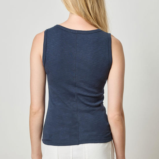 Wide Strap Tank Womens Top Navy A2