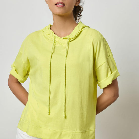 Short Sleeve Hoodie Womens Top Keylime A1
