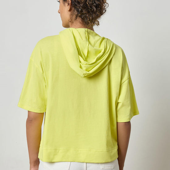 Short Sleeve Hoodie Womens Top Keylime A2