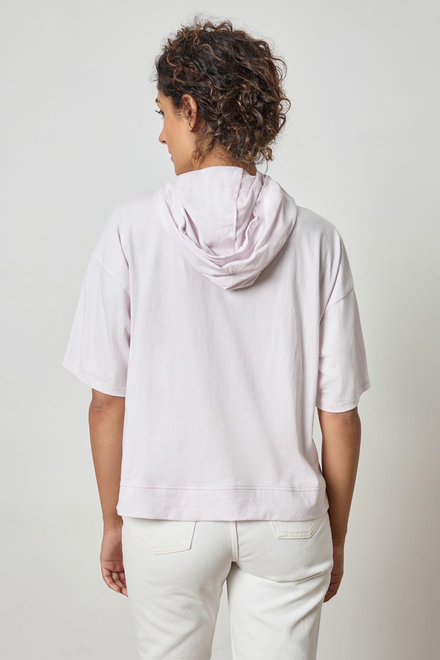 Short Sleeve Hoodie Womens Top Lily A2