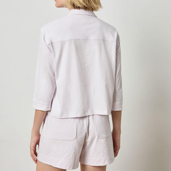 Easy Button Down Tee in color Lily Image A3