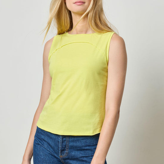 Curved Seam Tank Womens Top Keylime A1