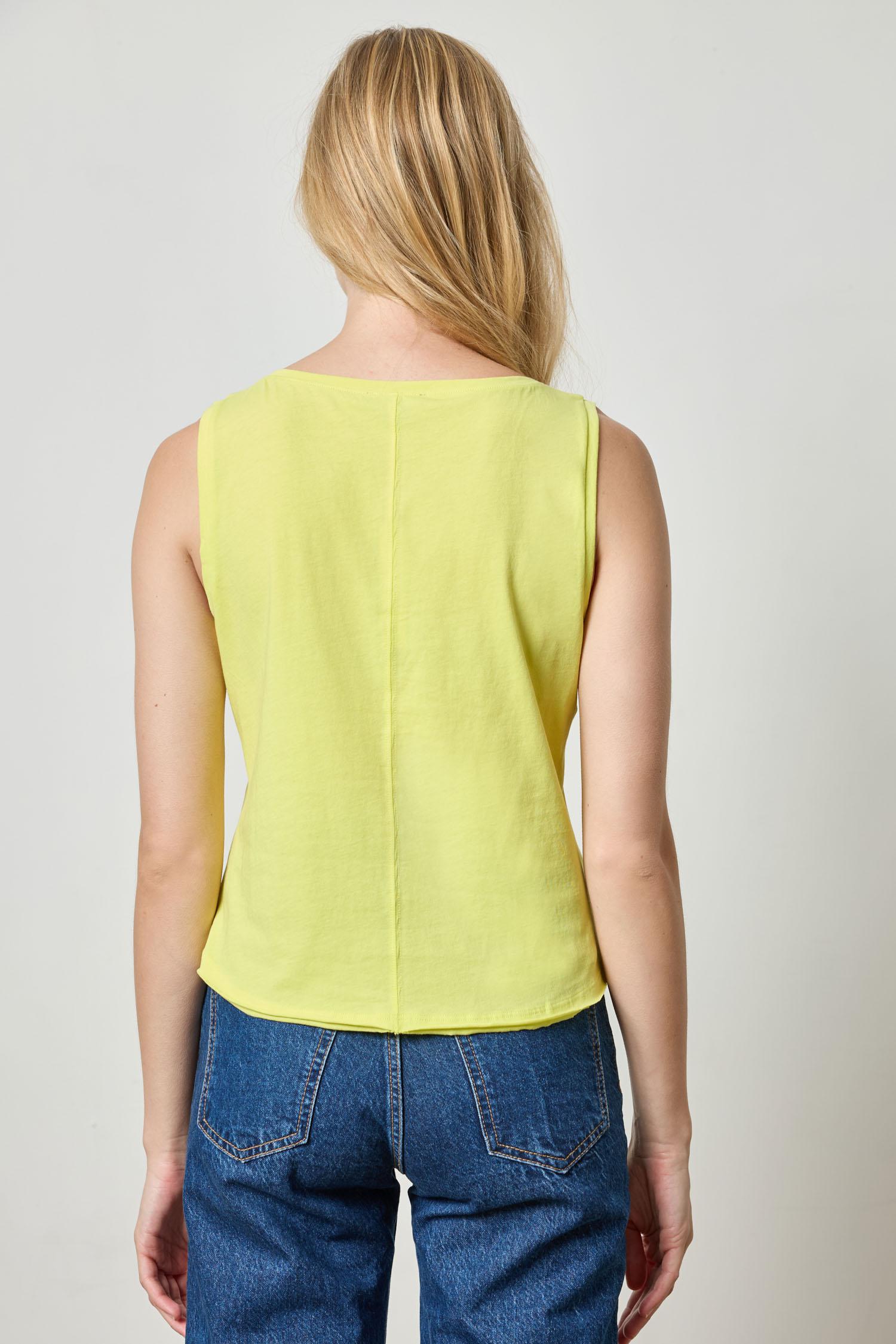 Curved Seam Tank Womens Top Keylime A2