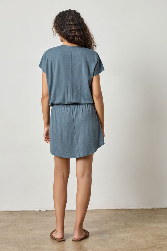 Elastic Waist V-Neck Dress