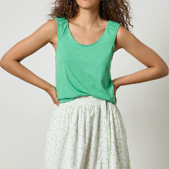 Shirred Strap Tank Womens Top Julep A1