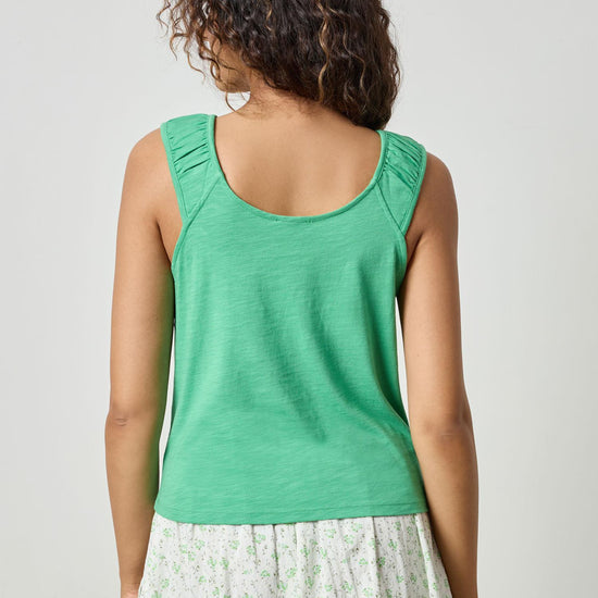 Shirred Strap Tank Womens Top Julep A3