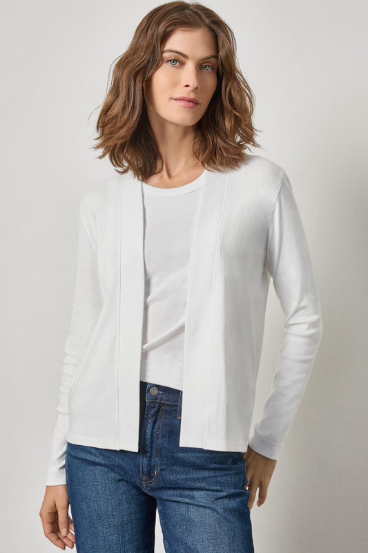 Classic Cardigan in color White Image A1