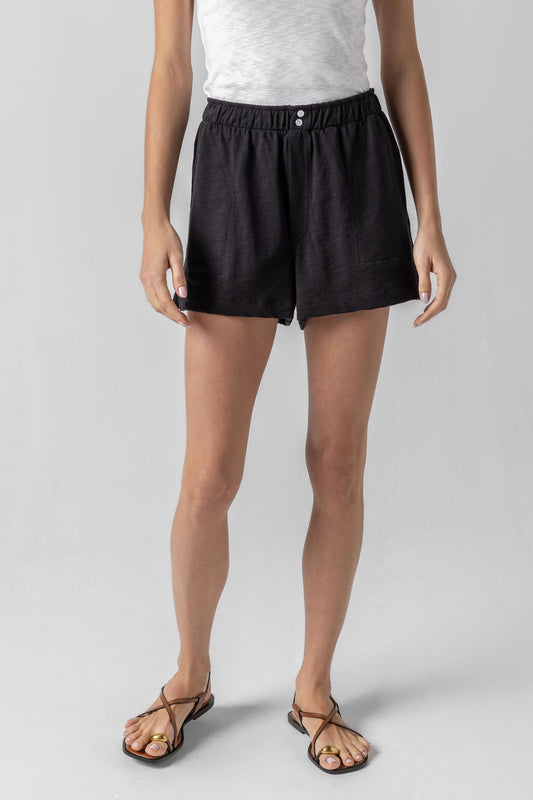 Faux Fly Short in color Black Image A1