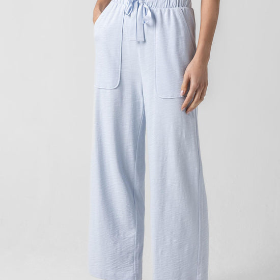 Knit Drawstring Pant in color Sky Image A1