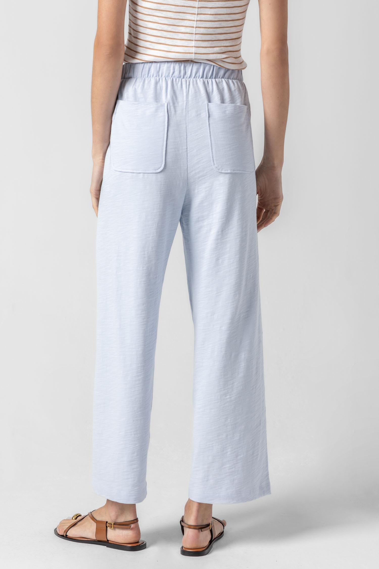 Knit Drawstring Pant in color Sky Image A2