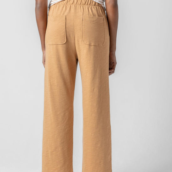 Knit Drawstring Pant in color Teak Image A2