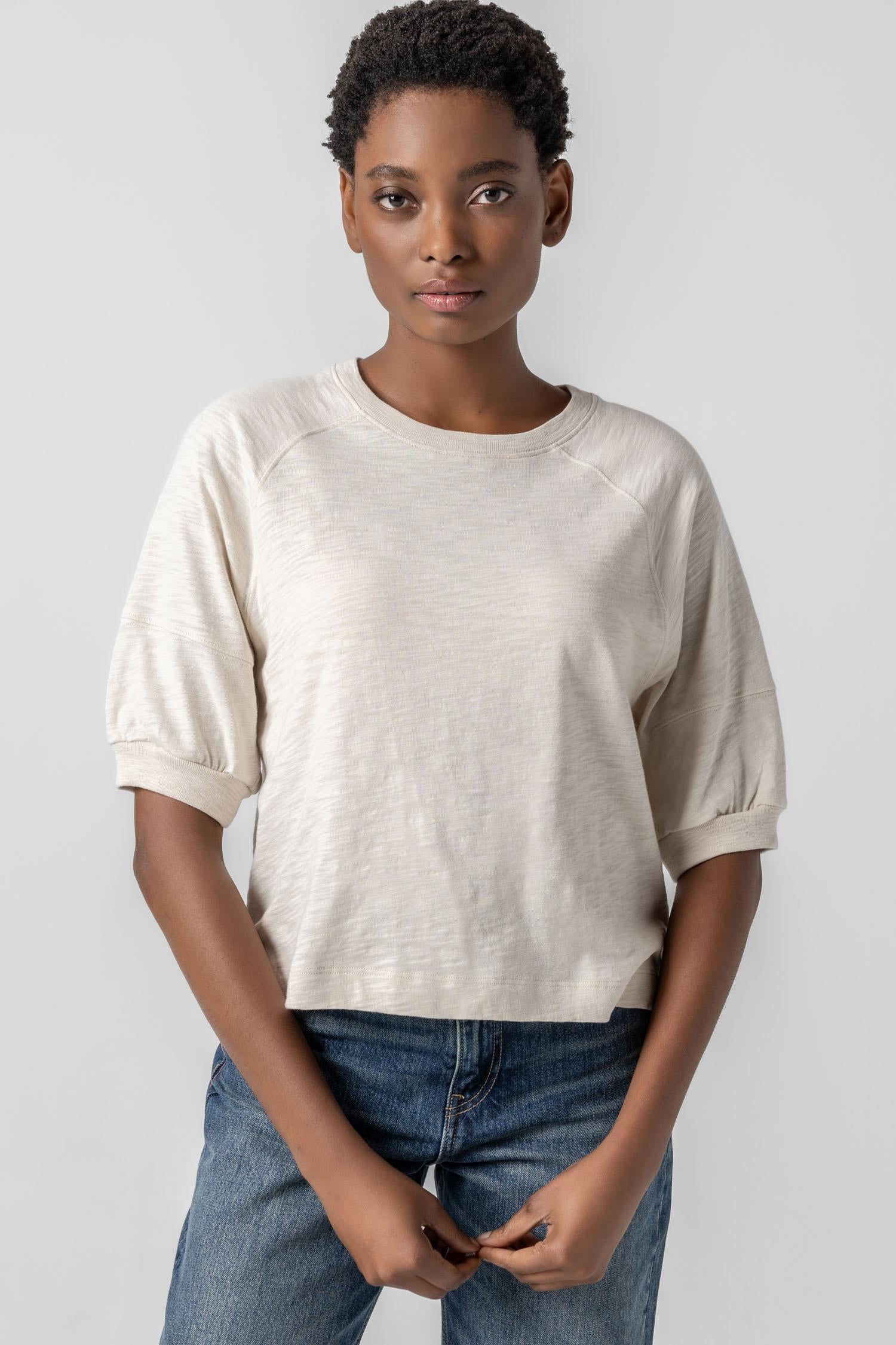 Raglan Sweatshirt Tee Womens Top Canvas A1